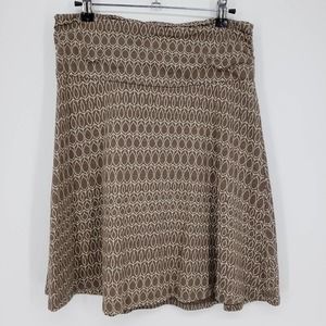 Toad & Co Chaka Skirt S Geometric Print A Line Skater Organic Cotton